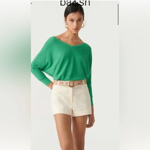 ba&sh Green Button-Back Top - Picture 2 of 4